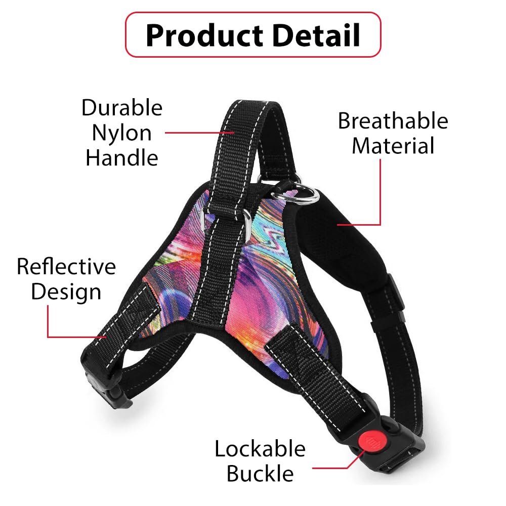 Butterfly Dog Harness and Lease with Free Plastic Bowl Comfort