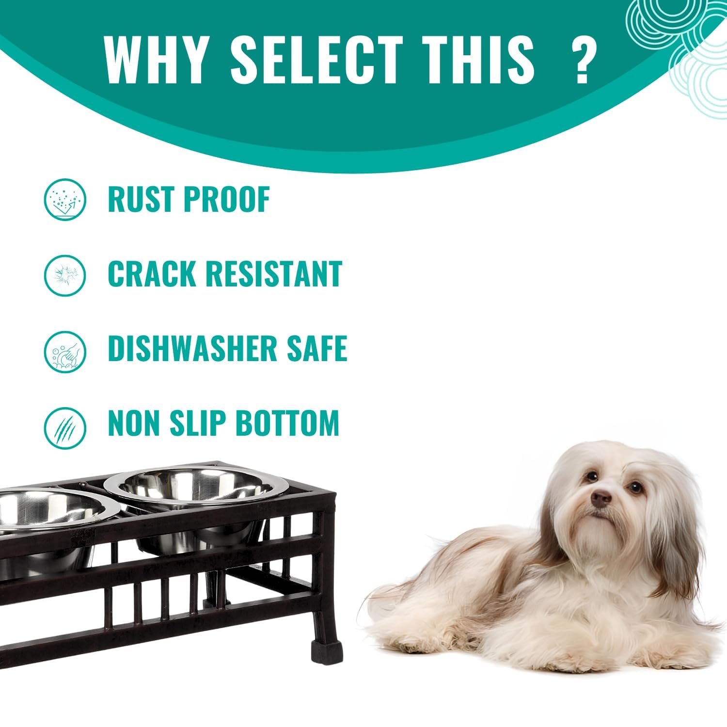 Wrought Iron Pet Bowl Stand