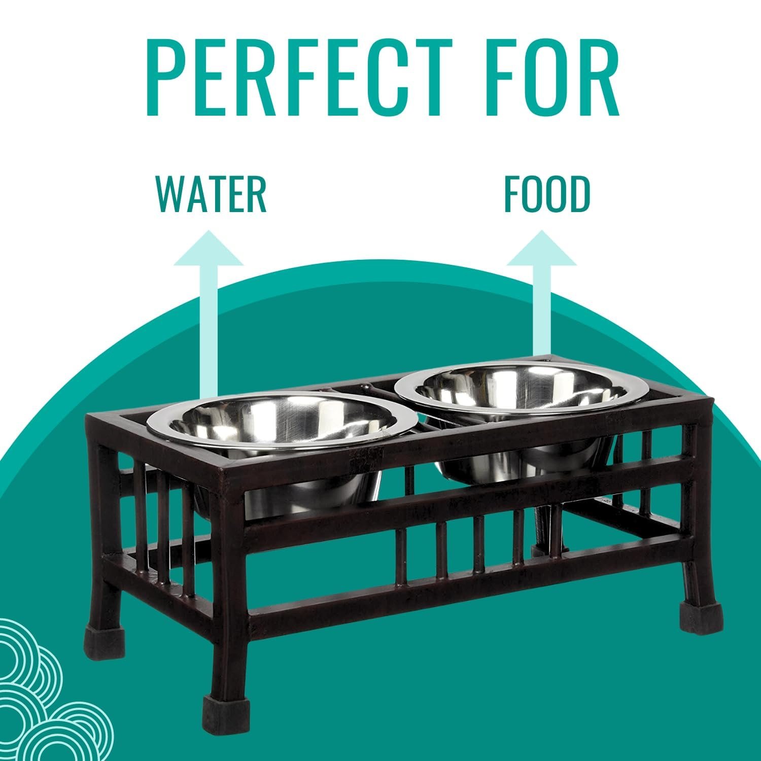 Wrought Iron Pet Bowl Stand