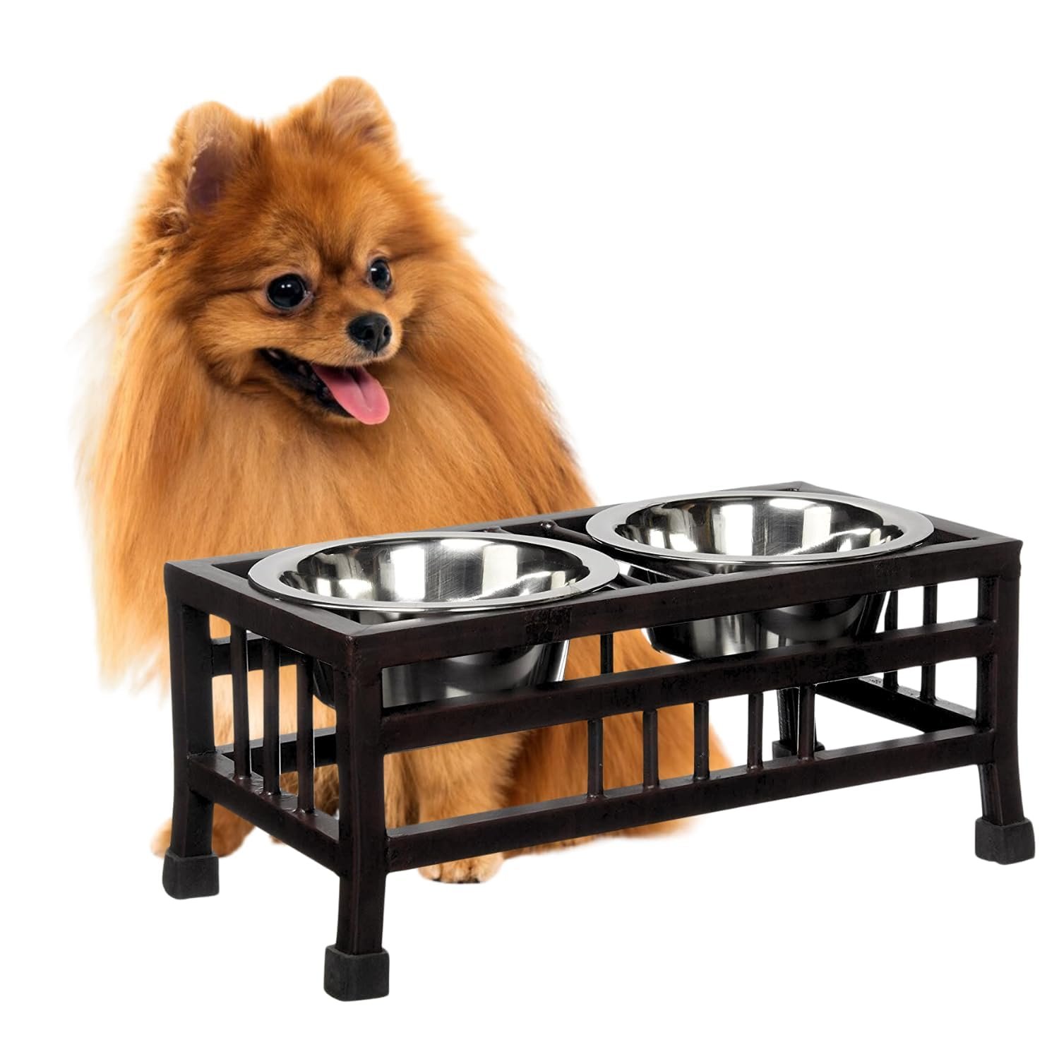 Wrought Iron Pet Bowl Stand