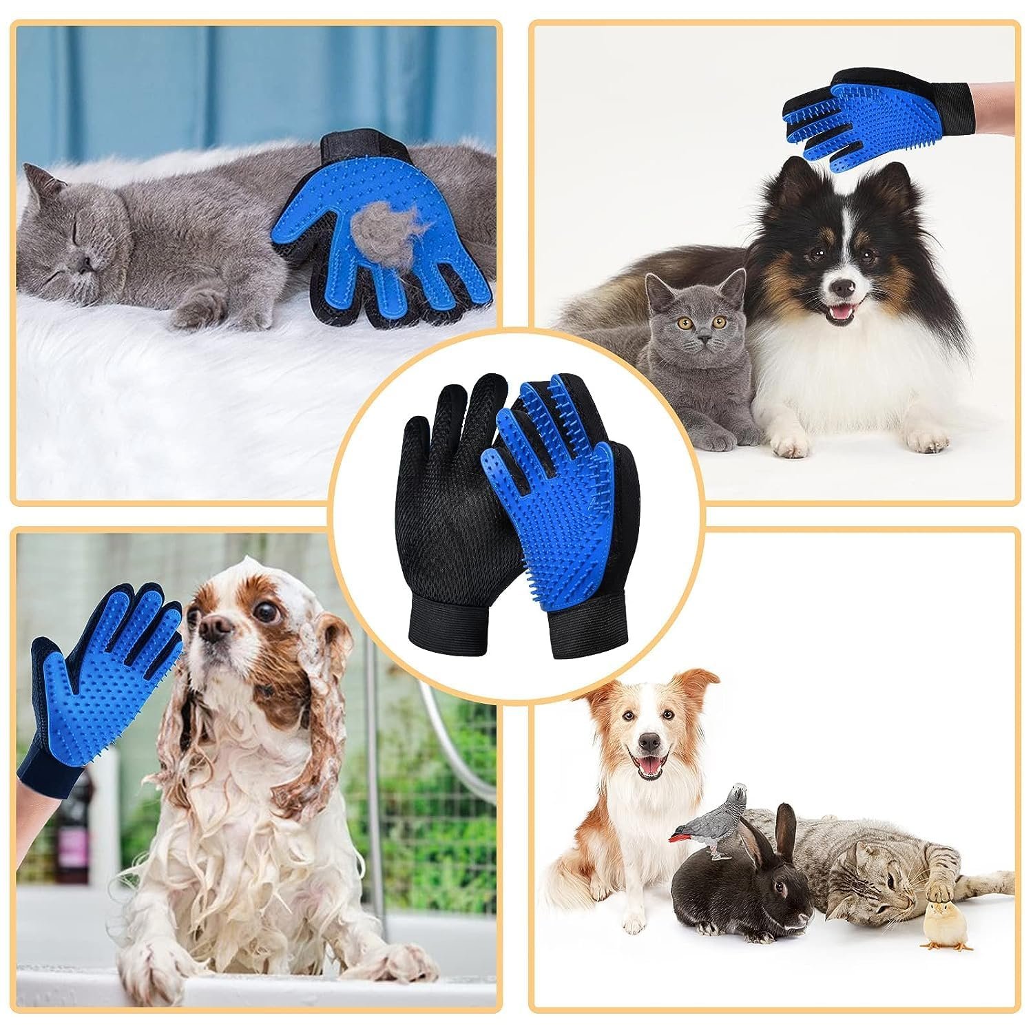 Dog Hair Bath Brush combo