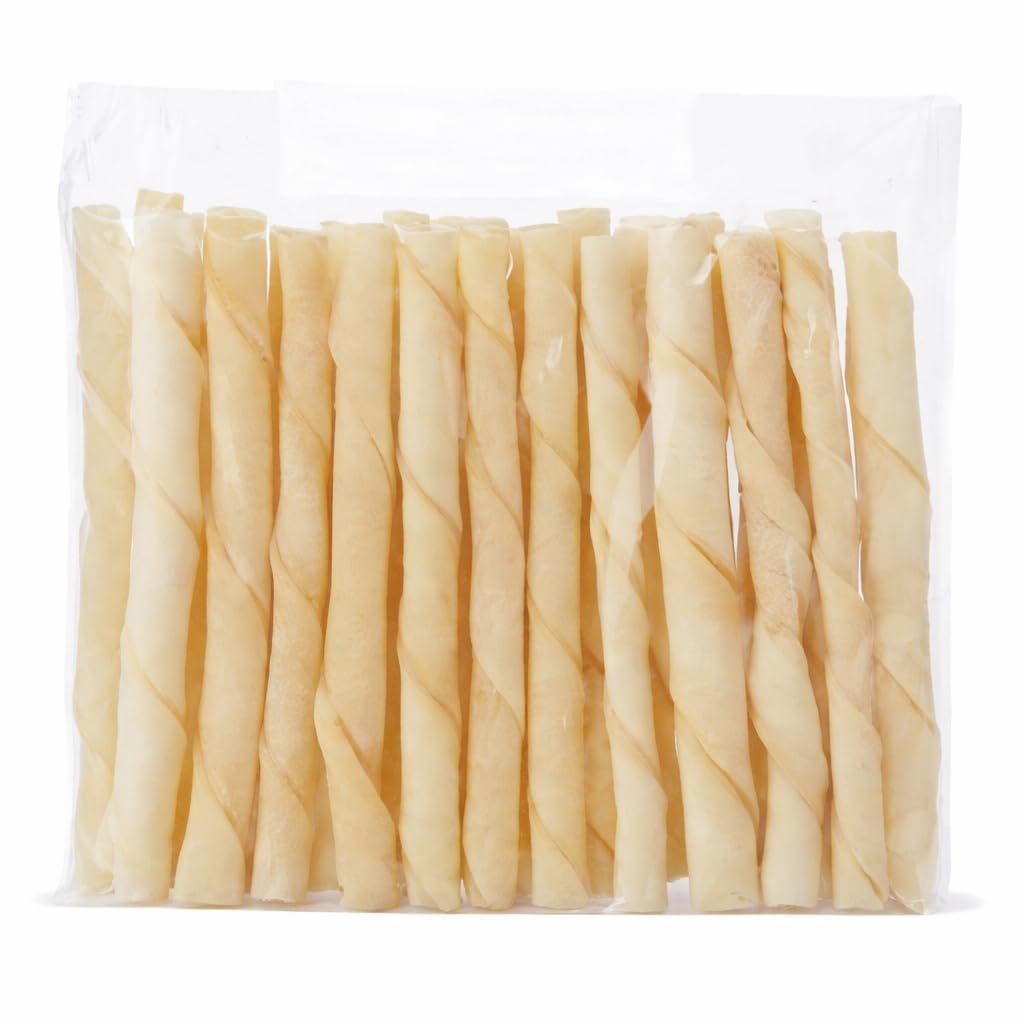White Twisted Chew Sticks for Dogs