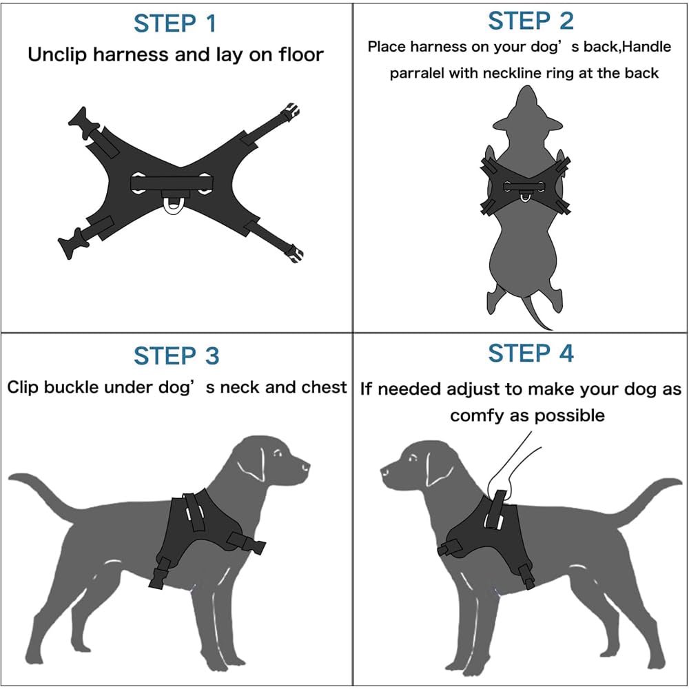 Butterfly Dog Harness and Lease with Free Plastic Bowl Comfort