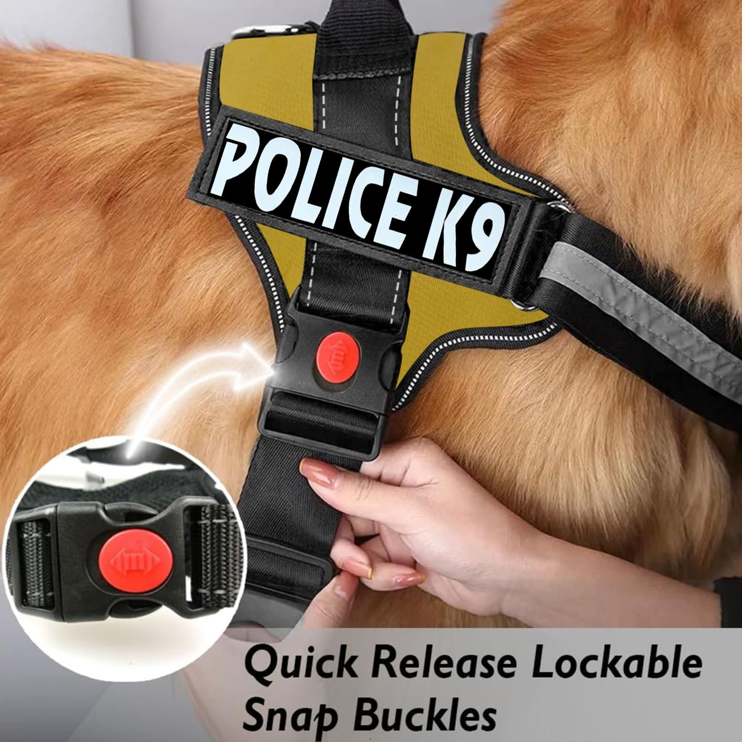 Police K9 Dog Harness with Leash
