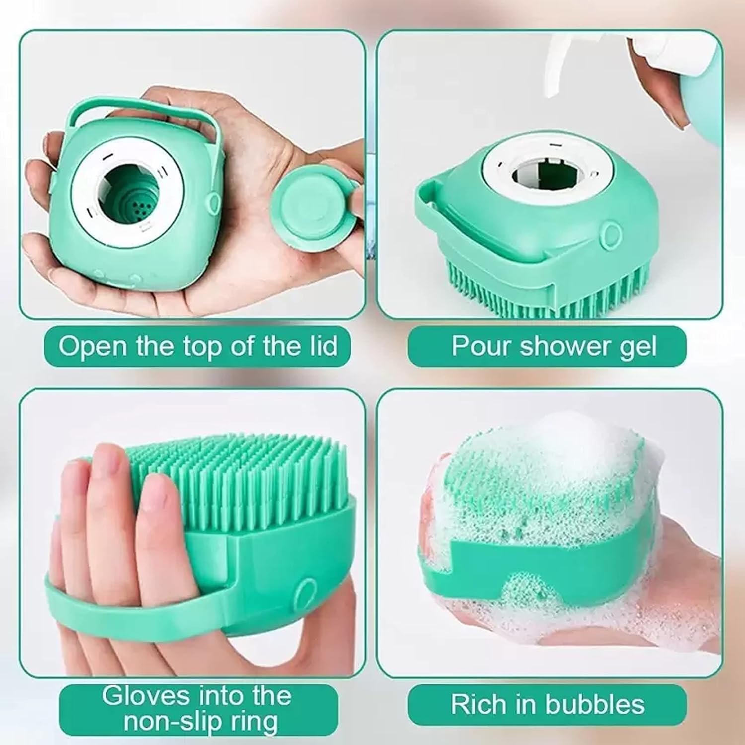 Dog Hair Bath Brush combo